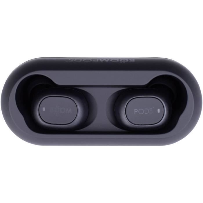 BOOMPODS Boombuds GO – Kabellose In-Ear-Kopfhörer, 20 Stunden Akkulaufzeit, IPX4, Schwarz