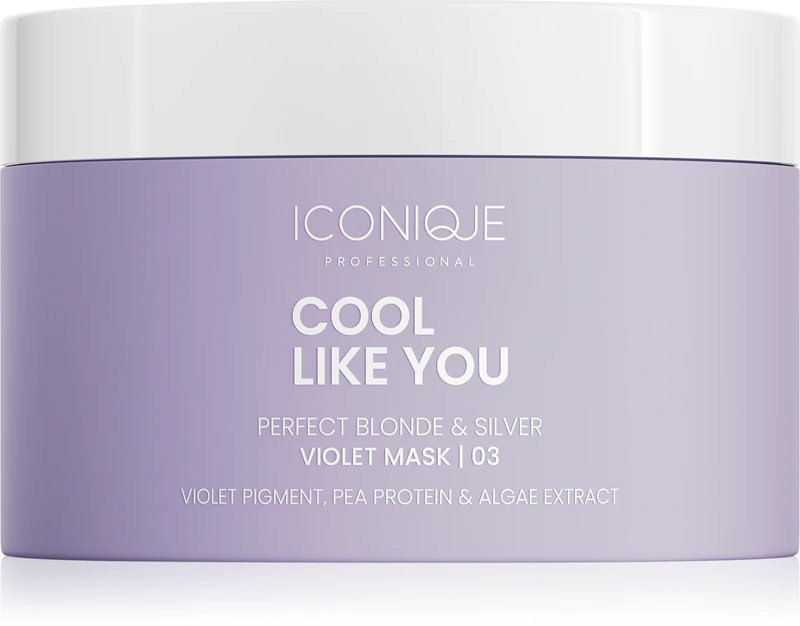 ICONIQUE Professional COOL LIKE YOU Vlasová maska Perfect Blonde & Silver Violet pro neutralizaci žlutých tónů