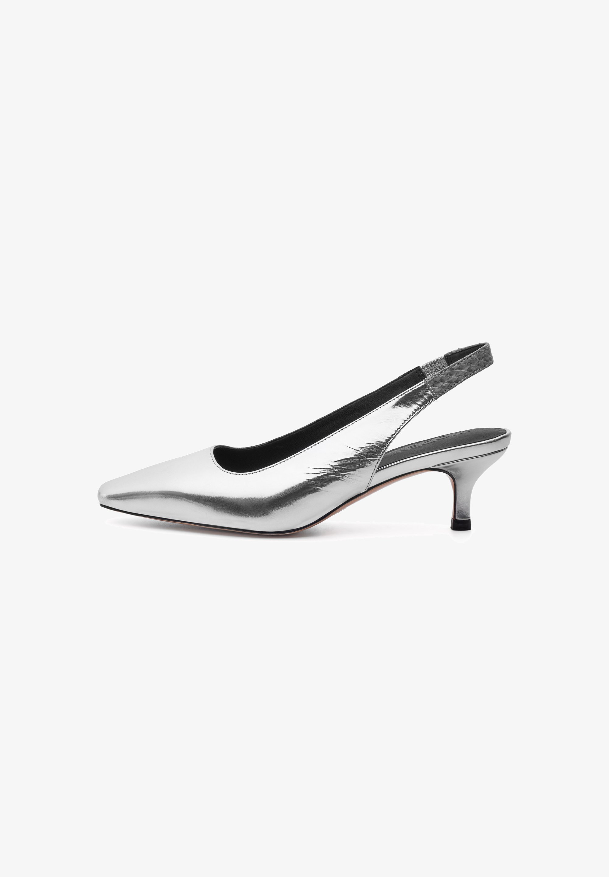 Sapatilhas de ballet Woden Slingback - prateadas