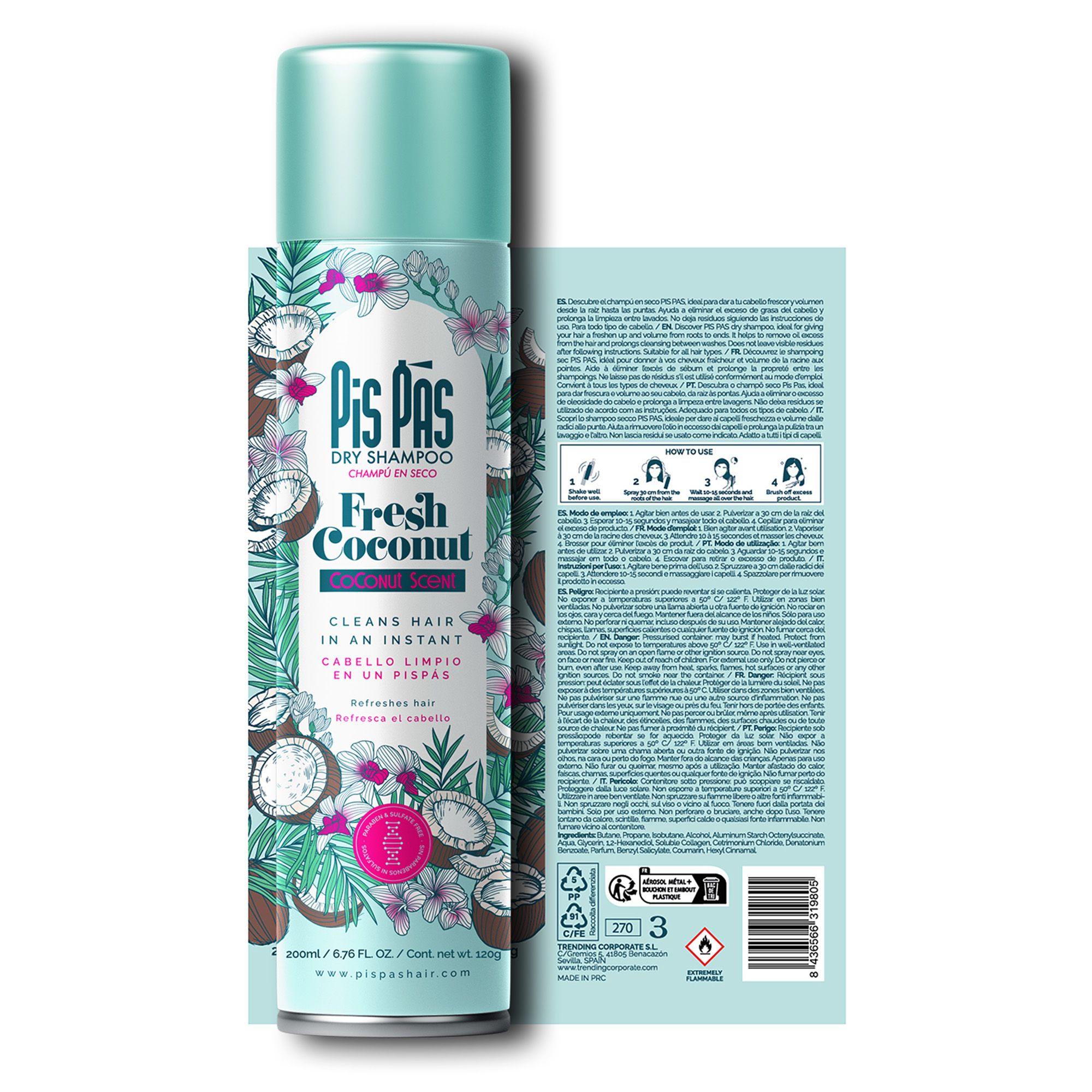 Suchý šampón s čerstvým kokosom Suché šampóny