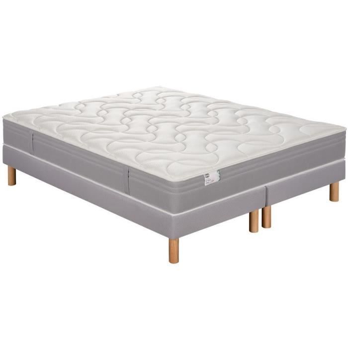 SIMMONS 90 x 190 cm mattress and bed base set, 26 cm high - Fullspring pocket springs - Made in France - R-SW3