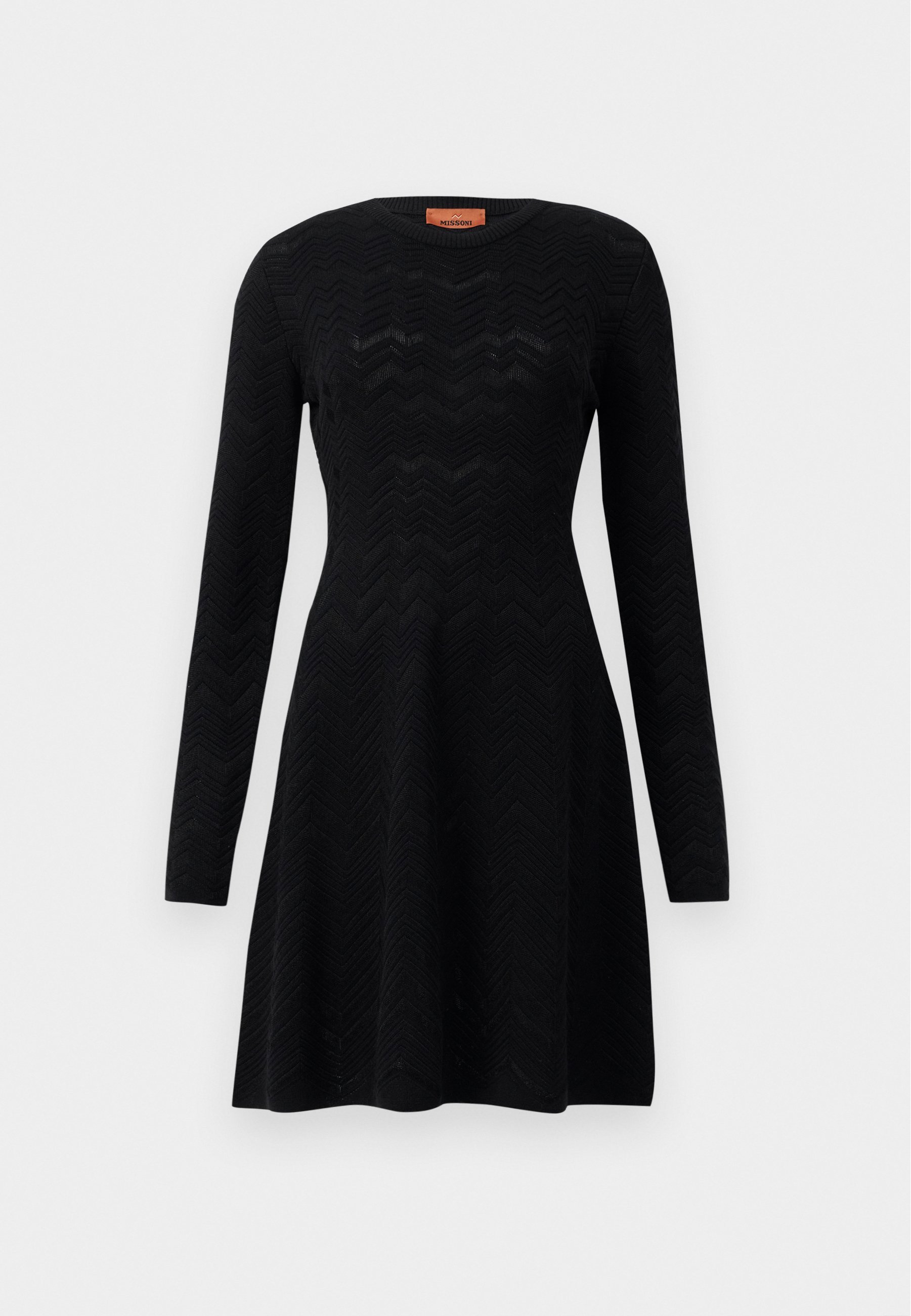 Missoni KORTE JURK - Jumperjurk - effen kleur zwart