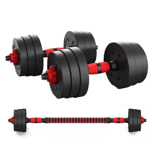 2-in-1-Hantelset mit verstellbarer Stange – 10 kg Gesamtgewicht