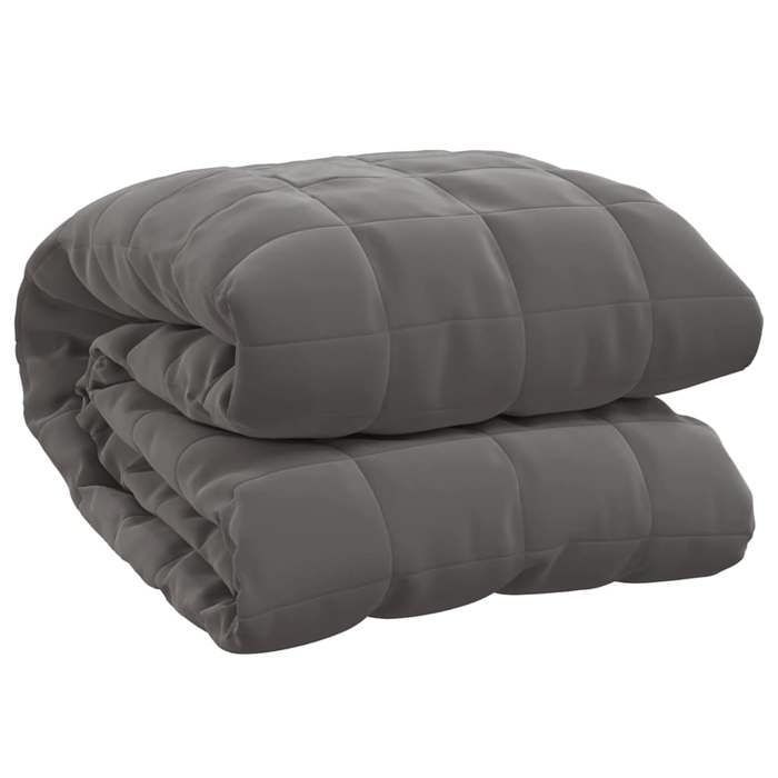 Coperta ponderata vidaXL grigia 220x240 cm 11 kg Tessuto, coperta, piumone, coperta rilassante, biancheria da letto, 3154844
