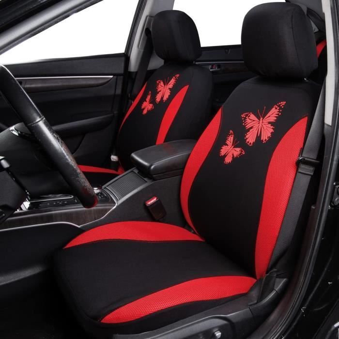 Funda para asiento de coche - AMOUNE - Modelo FB-077 - Universal - Rojo - Para mujer
