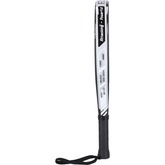 Padel racket - FZ FORZA - Brace Spin - 18K woven graphite - 3D printed surface - Soft EVA foam - Round shape - Black