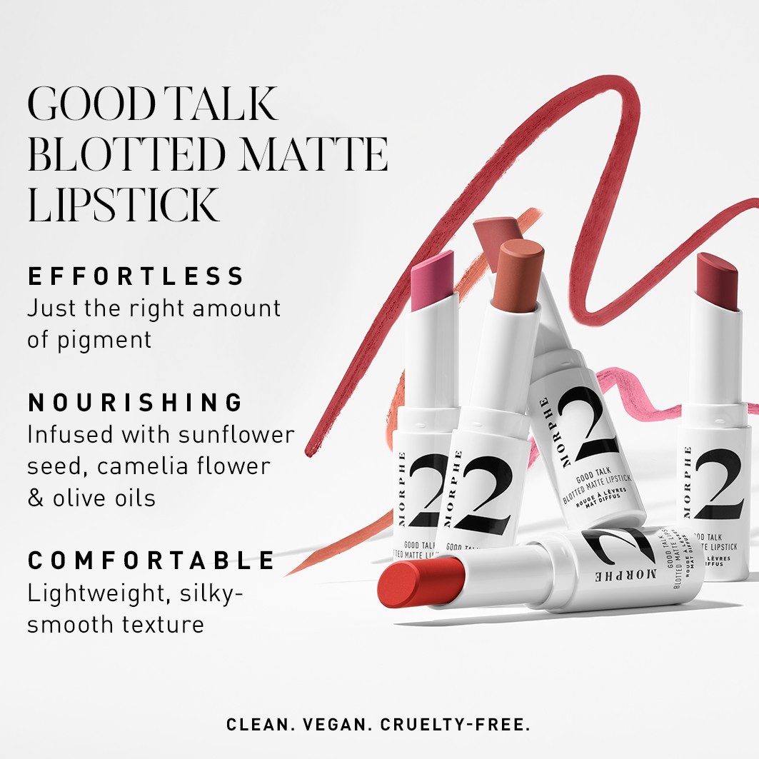 Morphe ruž za usne Morphe2 Good Talk Blotted mat ruž za usne - 3 g