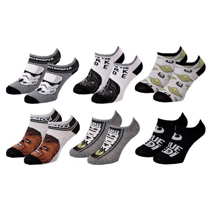 Pack de 6 pares de calcetines Star Wars para niño, SNEAKER 3087