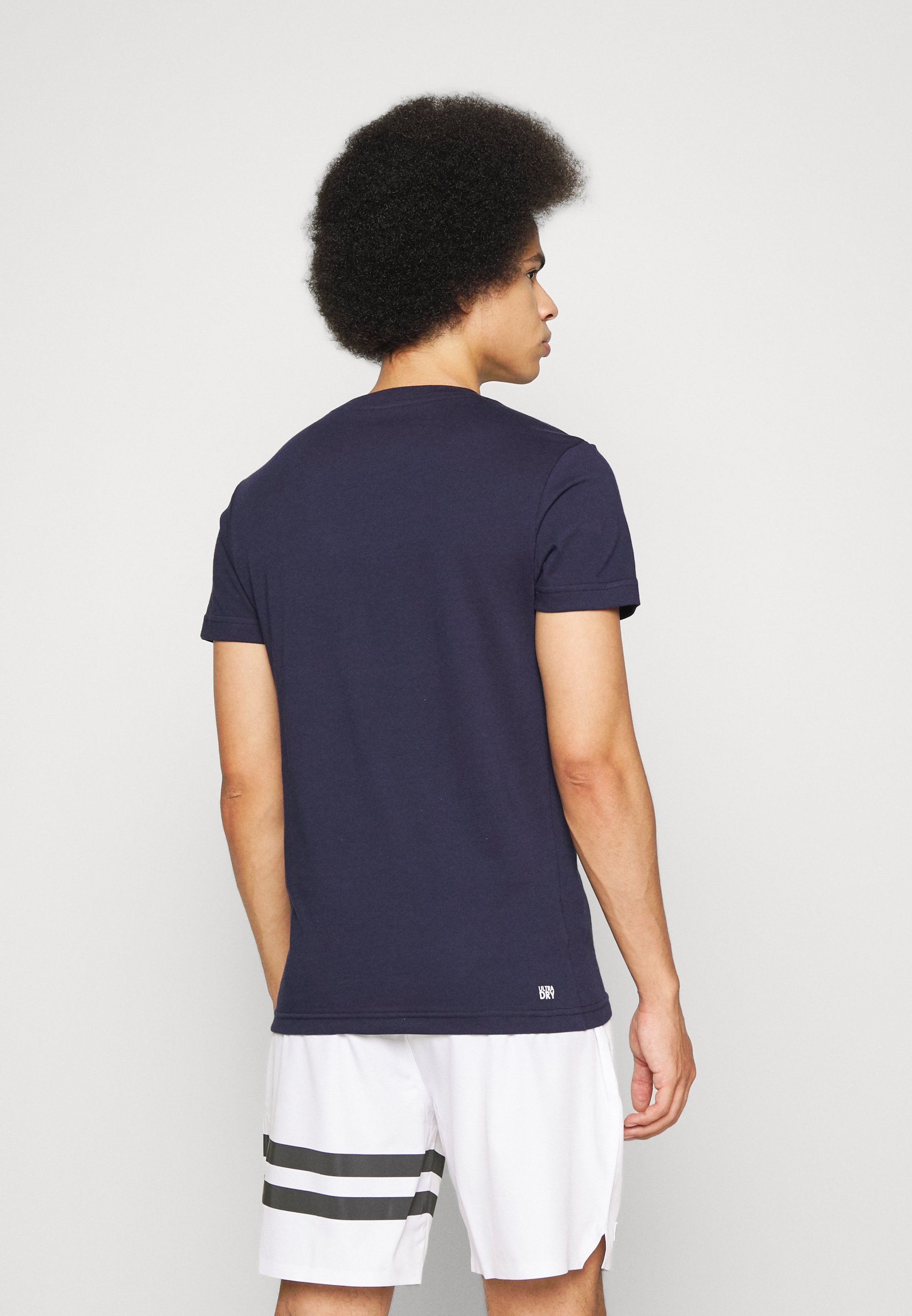 Lacoste Sport BIG LOGO - Tricou sport - bleumarin/alb