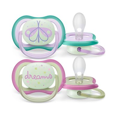 Tetina Philips Avent Ultra Air Night 0-6M Rosa 2 unidades 2 unidades