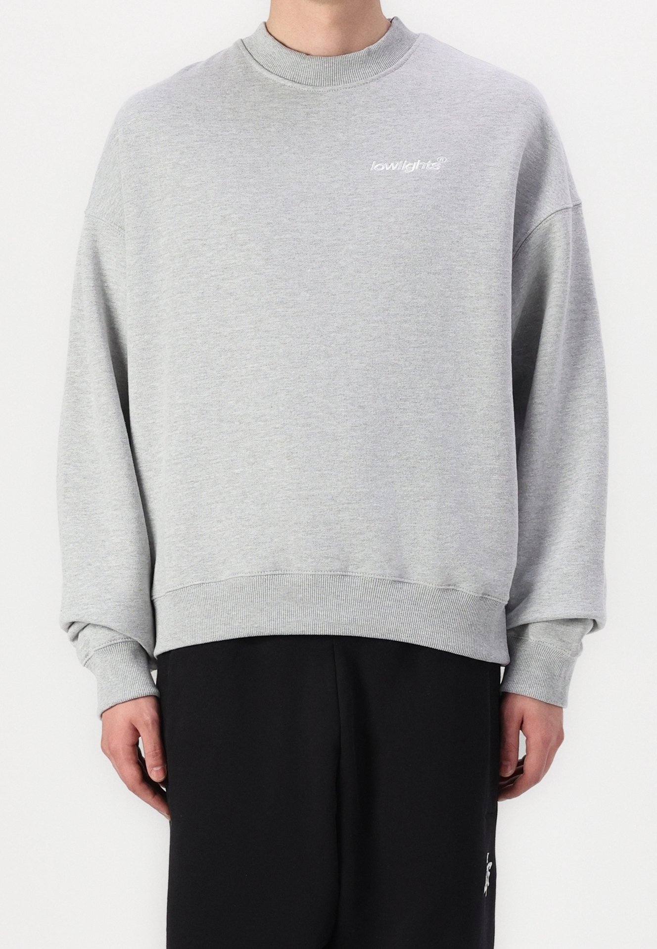 LOW LIGHTS STUDIOS® Sweatshirt – meliertes Grau