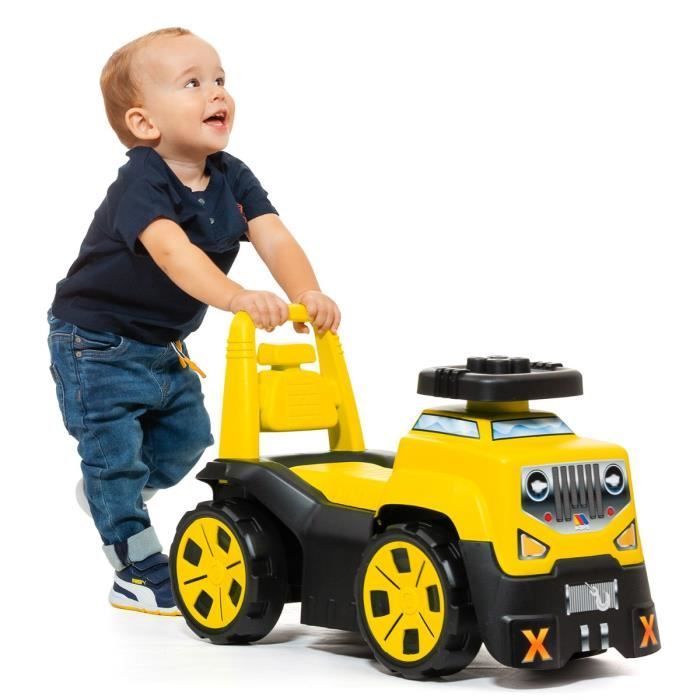 Porteur à pousser Jaune 3 en 1 Suv - MOLTO - Bébé - 4 roues - Plastique