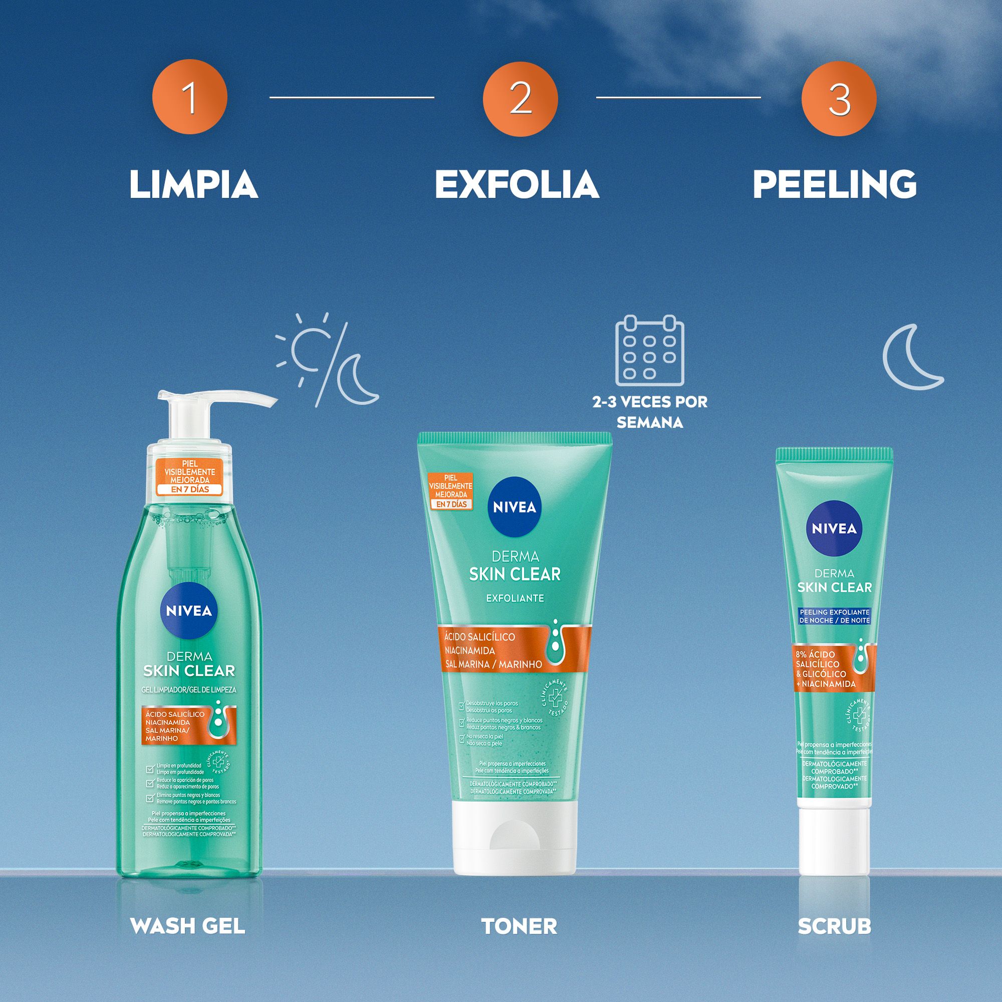 Derma Skin Clear pīlinga skrubis sejas tīrīšanai