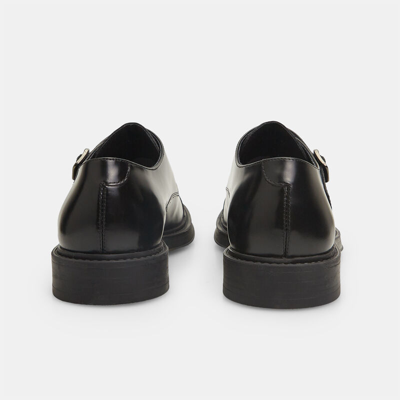 Eleganckie skórzane buty męskie z podwójnymi klamrami