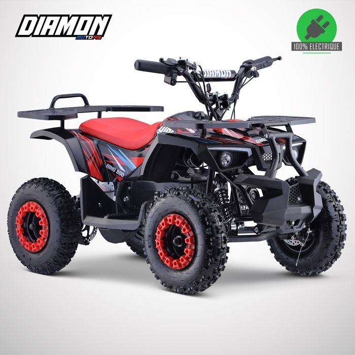 Elektrischer Kinder-Taschenroller Quad 800W / BISON 800 / 2025 Edition / Rot