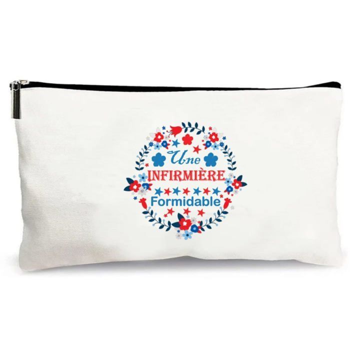 trousse beige une infirmière formidable cadeau fait main merci école