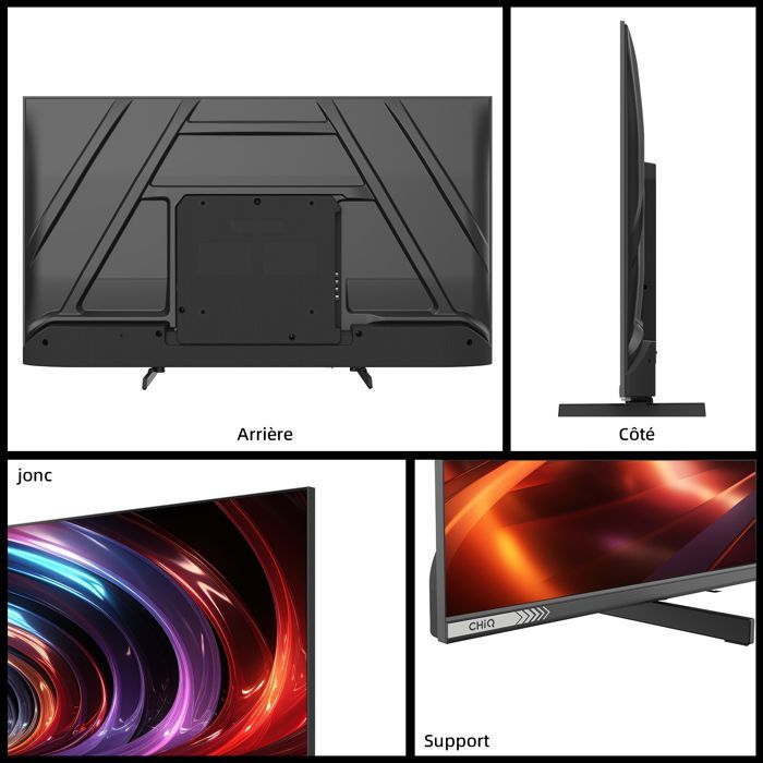 CHiQ L32QST Téléviseur Intelligent 32 Pouces QLED avec Google TV,Pleine HD HDR10,Son Dolby Audio & DBX-TV,Chromecast Intégré