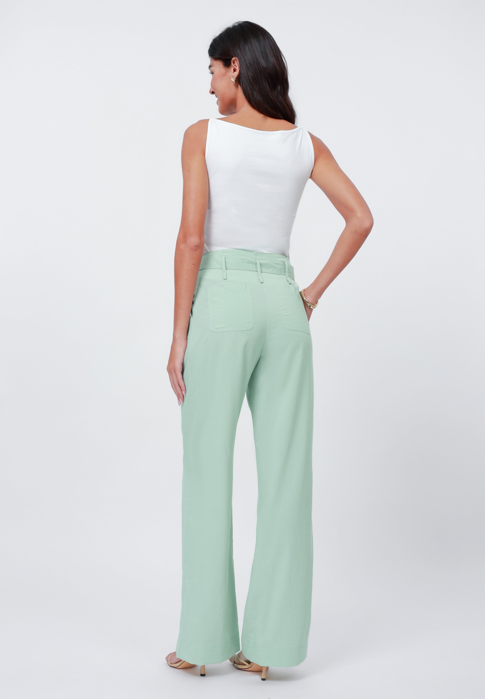 Pantalon long Anna Field - sauge