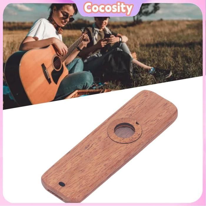 Kazoo de madera Cocosity, kazoo profesional compacto y portátil de caoba para niños, principiantes y adultos, 2,3 pulgadas cuadradas.
