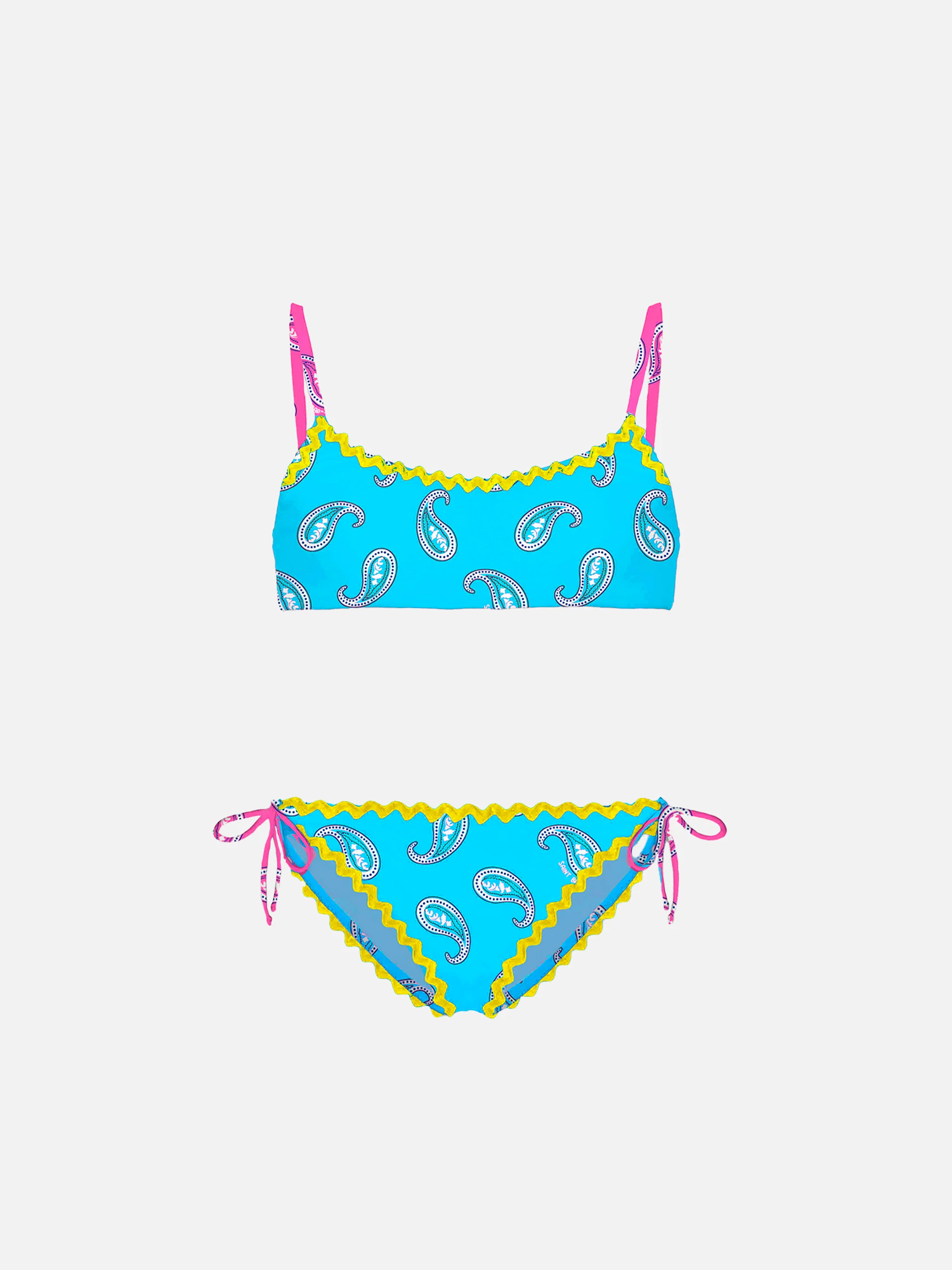 Bralette bikini met paisleyprint voor meisjes