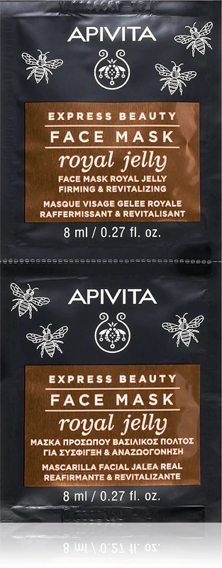 Apivita Express Beauty Anti-aging Face Mask Revitalizing maska za obraz z matičnim mlečkom in krepilnim učinkom