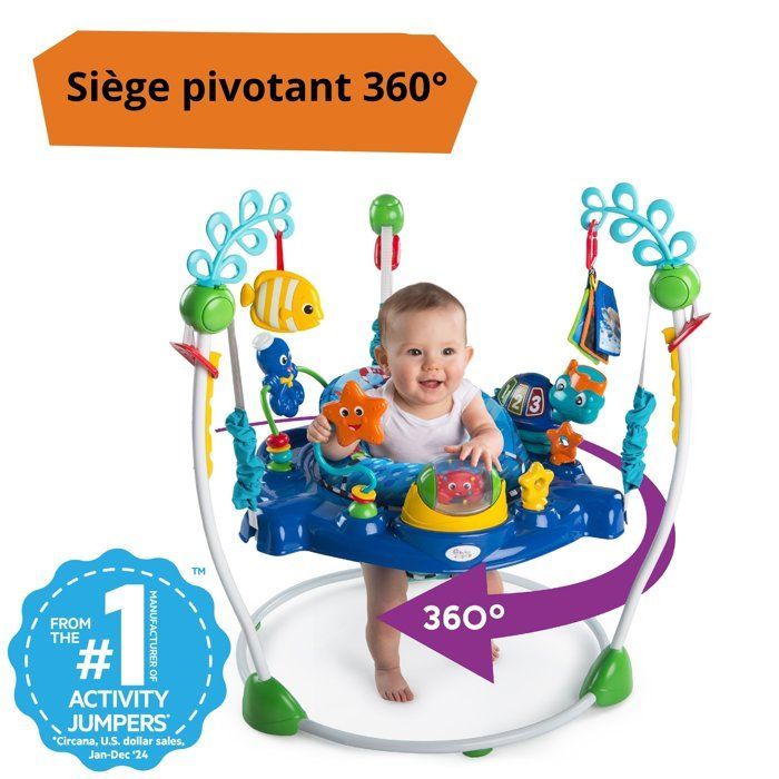 BABY EINSTEIN NEPTUNE Multi-Spielzeug Baby-Aktivitätszentrum, Baby-Weihnachtsgeschenk, 360° drehbare, abnehmbare Schildkröte, 13 mehrsprachige Spiele