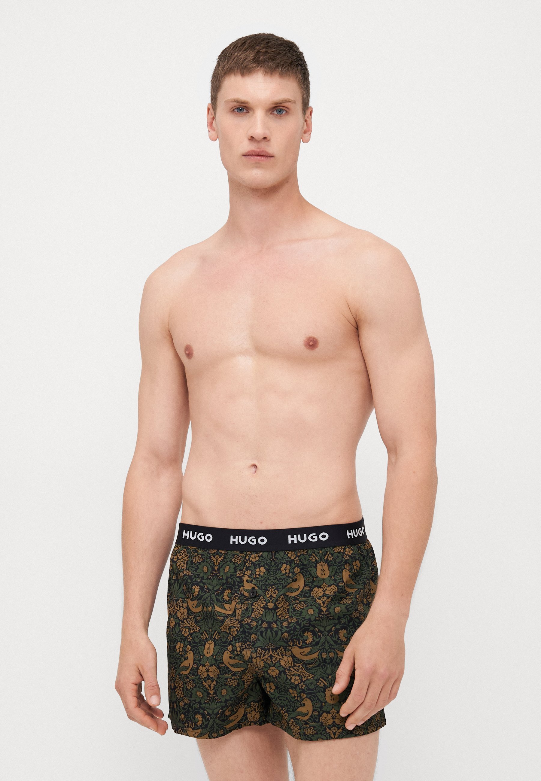 HUGO CONFEZIONE DA 3 - Boxer - nero/verde oliva