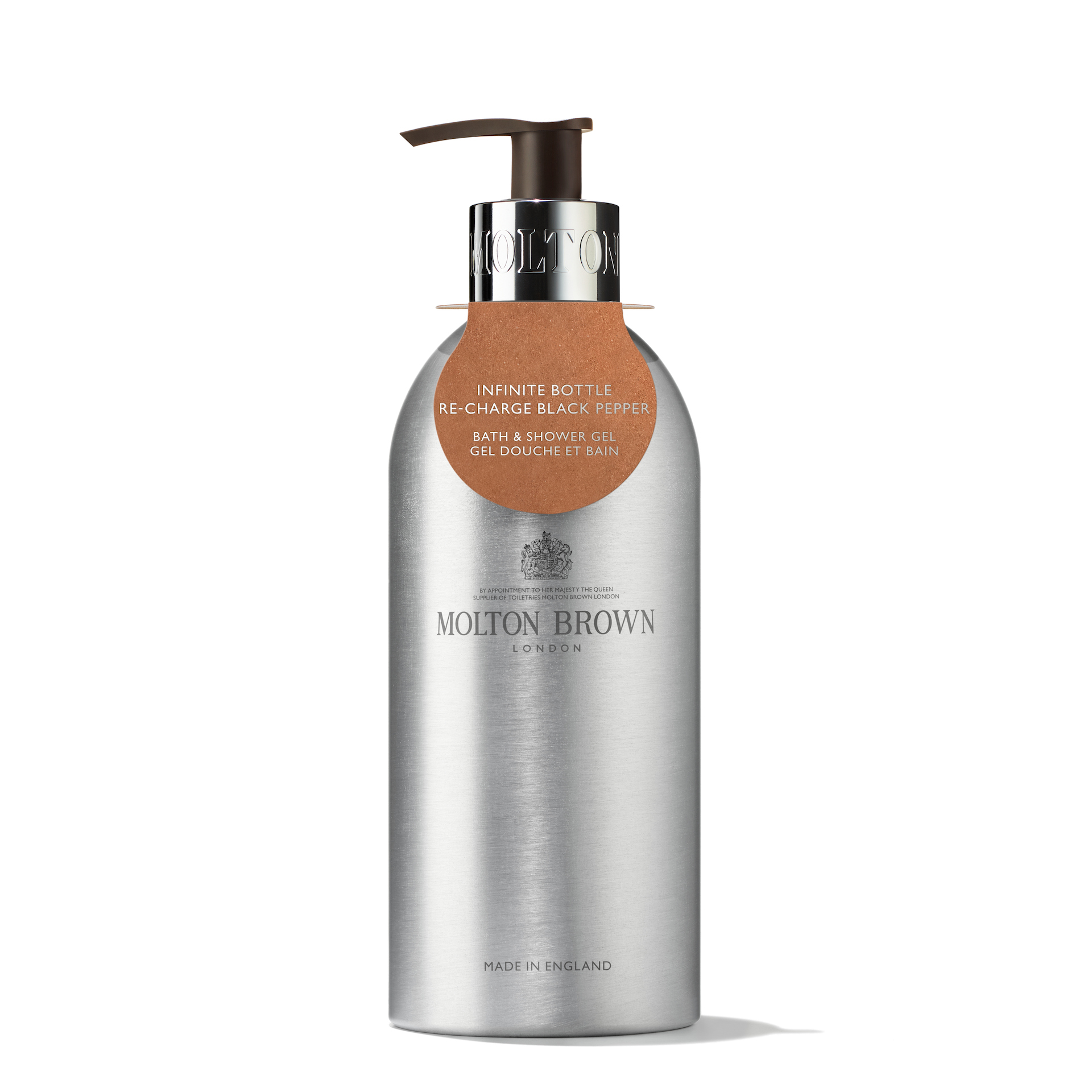 Gel de baie și duș Infinite Bottle Re-Charge cu piper negru 400 ml - Molton Brown