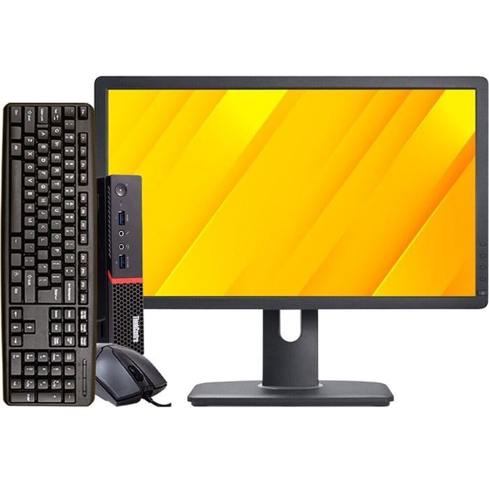 Mini PC de escritorio Lenovo M710q con pantalla de 22