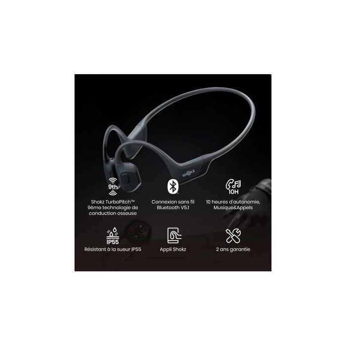 Auriculares de conducción ósea - Shokz - OpenRun Pro - Inalámbricos - Bluetooth - Resistentes al sudor