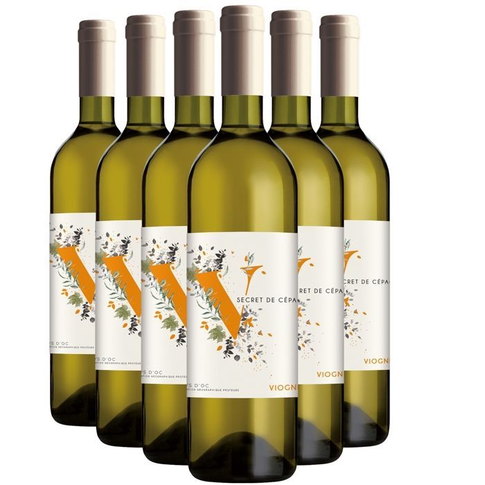 Les Vignerons du Sommiérois Pays d'Oc Secret de Cépage Viognier 2025 - Witte wijn uit Languedoc-Roussillon (6x75cl)