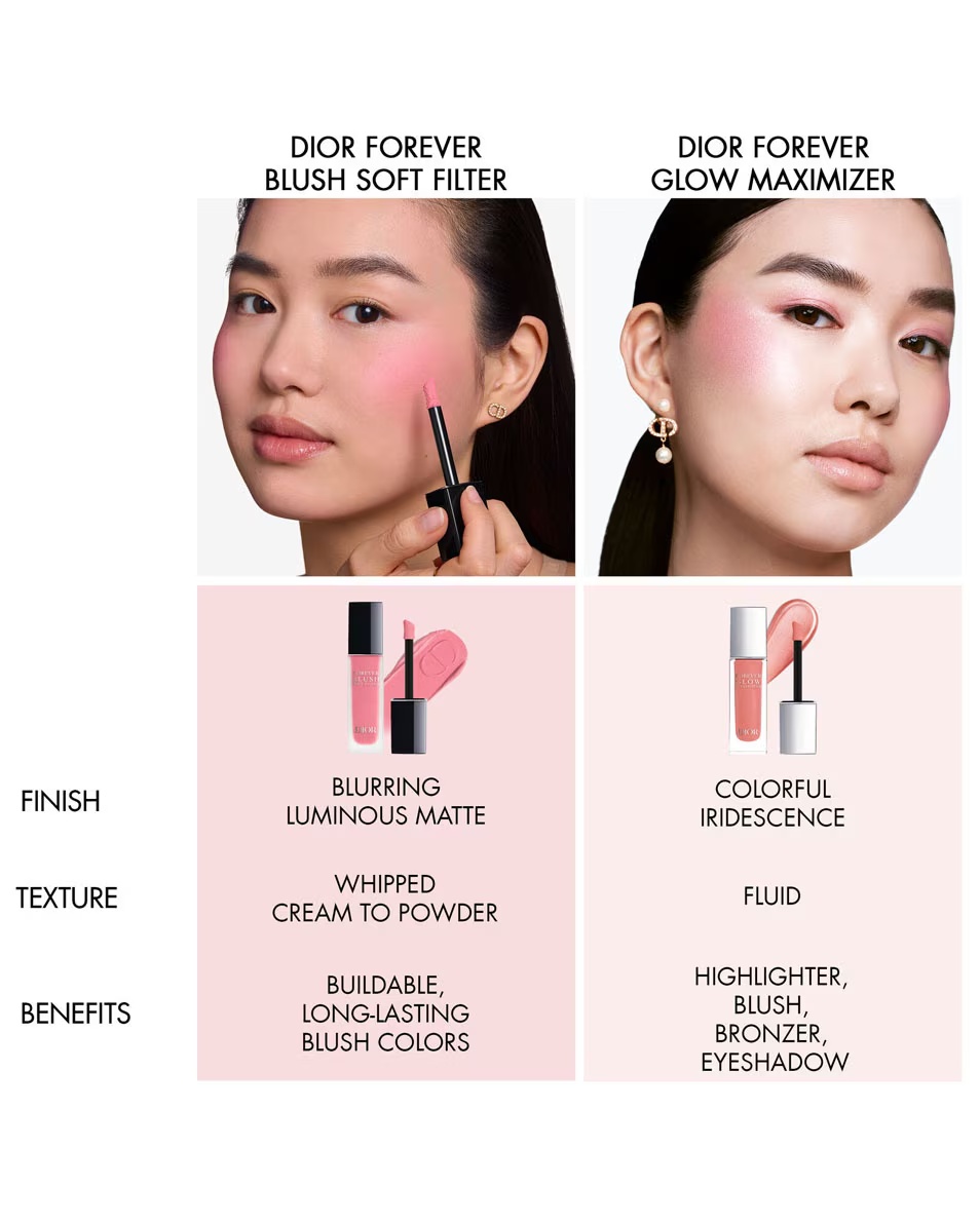 DIOR Dior Forever Blush Soft Filter tekutá lícenka s šľahačkou - žiarivý matný finiš
