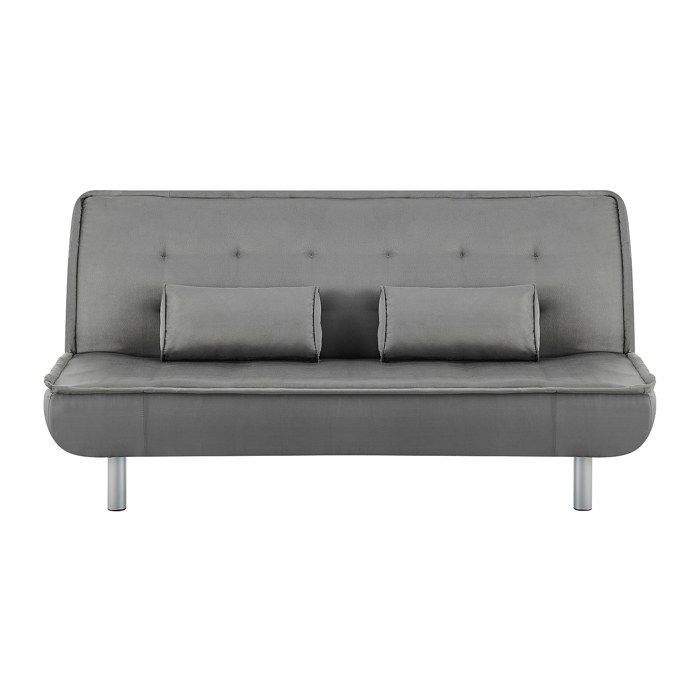 MISHAN Stoffsofa mit Klick-Klack-Funktion – Grau – 3-Sitzer – SONDERANGEBOT