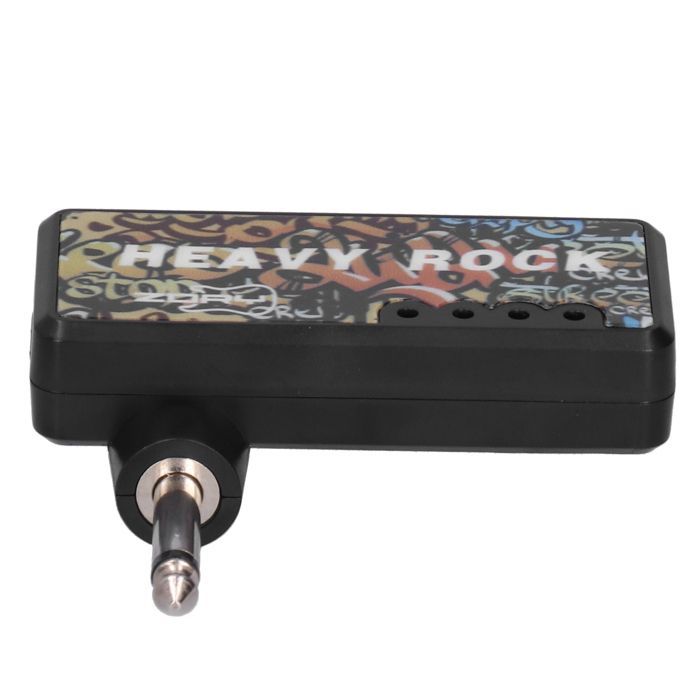 Amplificador de auriculares para bajos para guitarra eléctrica, con adaptador de cable de audio y accesorios de carga USB.