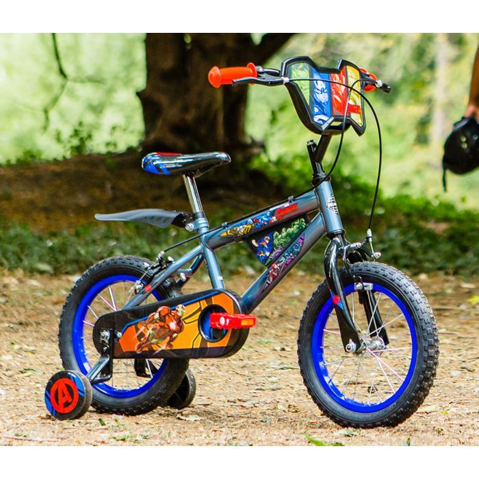 Vélo pour enfants - HUFFY - Avengers - 14 pouces - Stabilisateurs amovibles - Gris