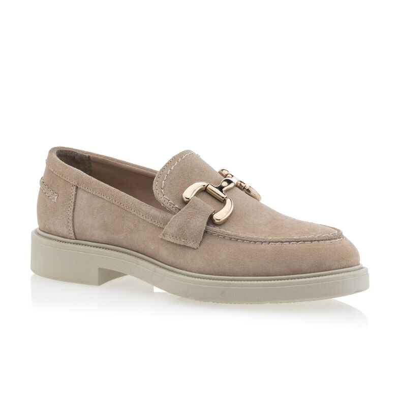 Mocassins / chaussures bateau Femme Beige