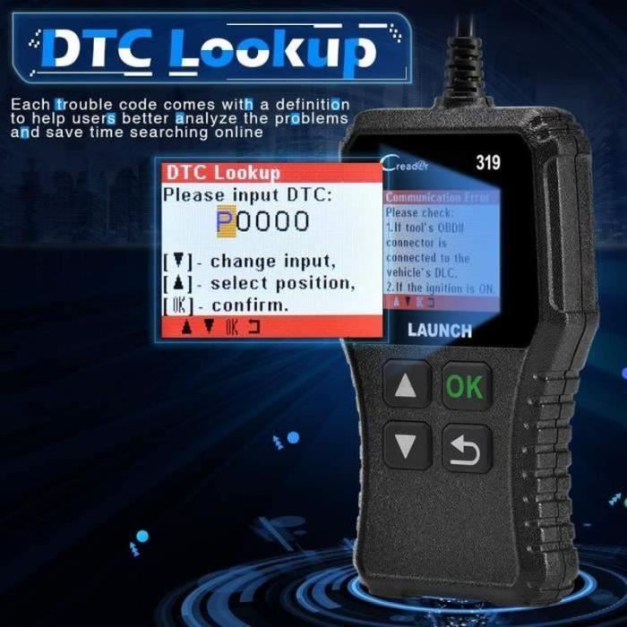 OBD2 Car Diagnostic Scanner - LAUNCH - CR319 - Economy - Compact - Full OBD2