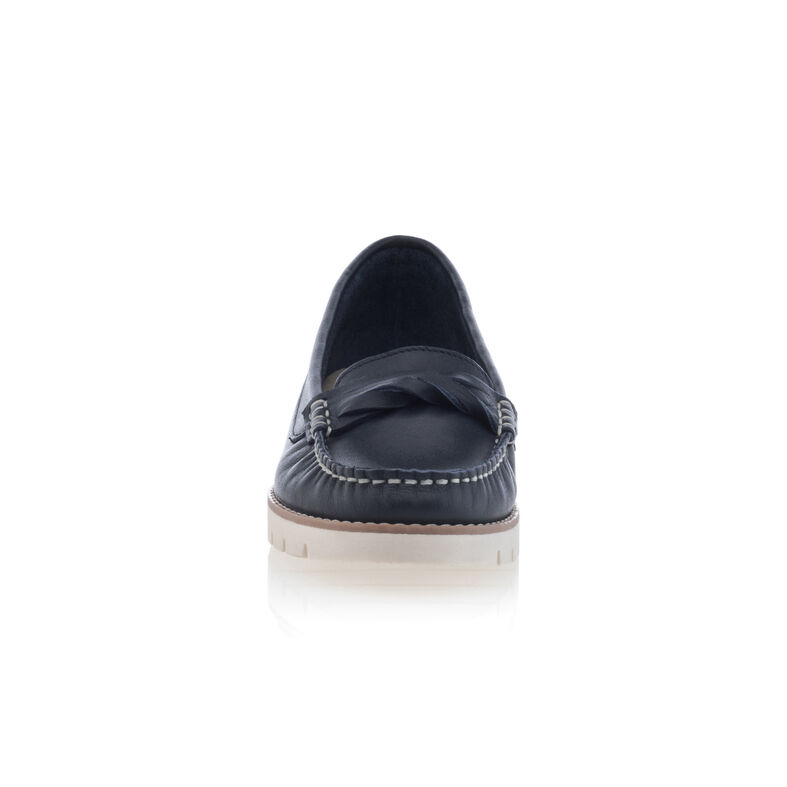 Blauwe loafers/bootschoenen voor dames