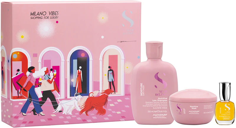 Alfaparf Milano Semi di Lino Moisture Holiday Kit intenzivně hydratační dárková sada