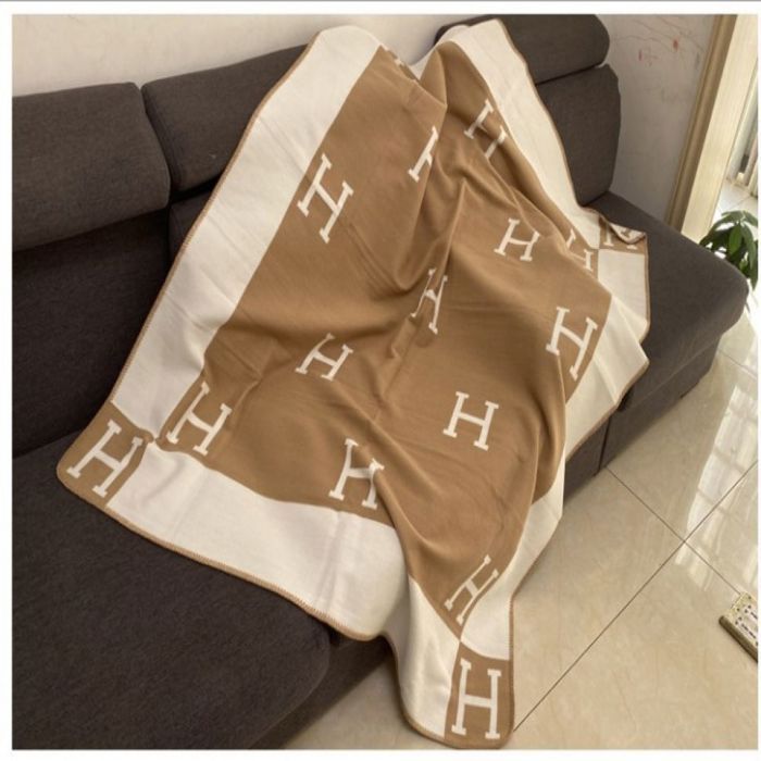 Couverture canapé-lit chaude douce automne hiver - Décorative voyage 130x180cm kaki
