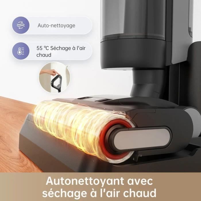 Dreame H12 Pro Aspirapolvere intelligente senza fili per solidi e liquidi, con spazzola autopulente, schermo LED e serbatoio dell'acqua da 900 ml.