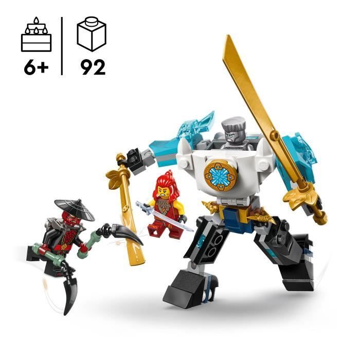 LEGO NINJAGO 71827 Zanes Super-Roboterrüstung – Ninja-Rollenspielset für Jungen ab 6 Jahren