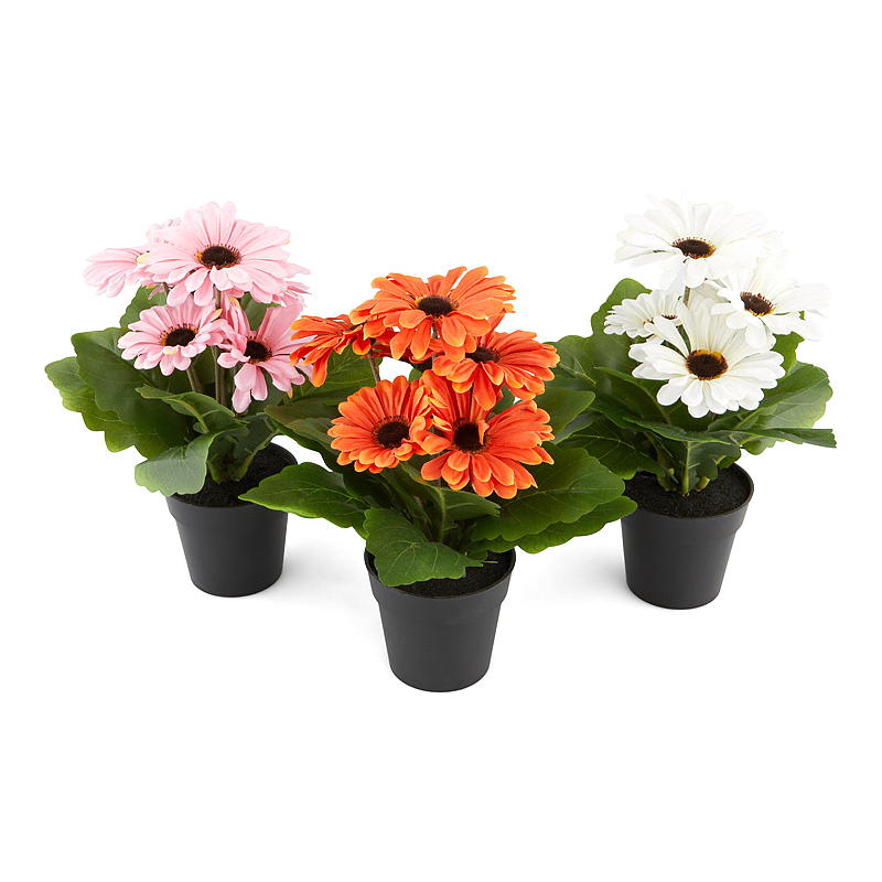 Gerbera artificiel d'intérieur de 30 cm