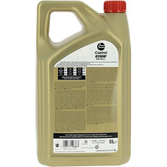 Aceite de motor - CASTROL - EDGE 0W-30 LL - 5L