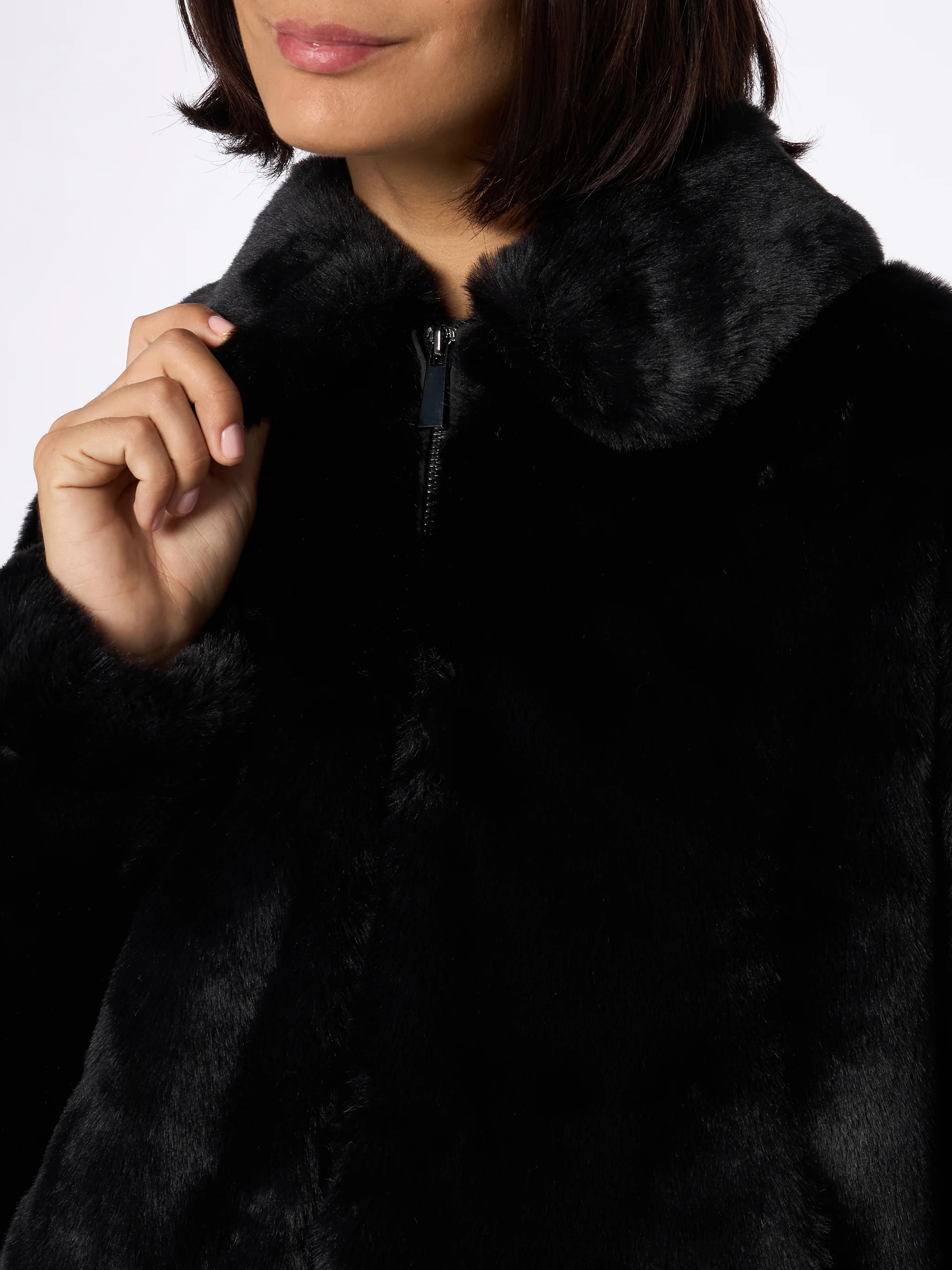 Blouson aviateur en fausse fourrure pour femme Abel, avec col et imprimé Saint Barth