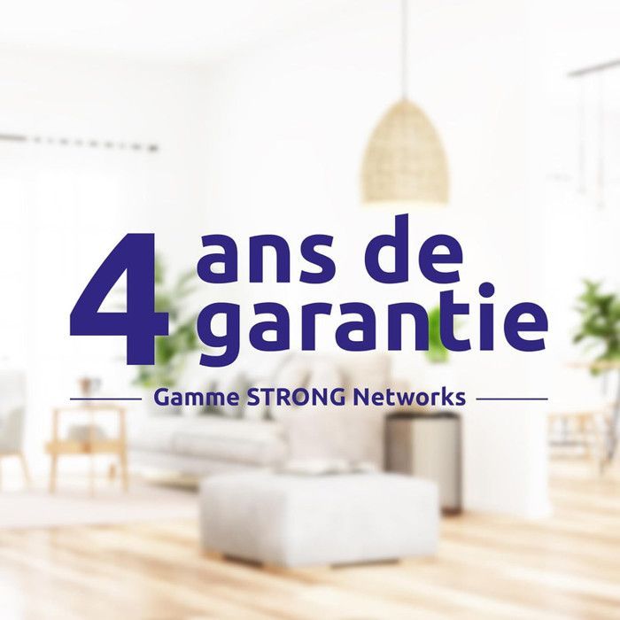 STRONG - REPEATER300V2 - Répéteur Point accès WIFI Booster - Jusqu'à 300 Mbits/s - Jusqu'à 80 m2 - Compatible toutes box