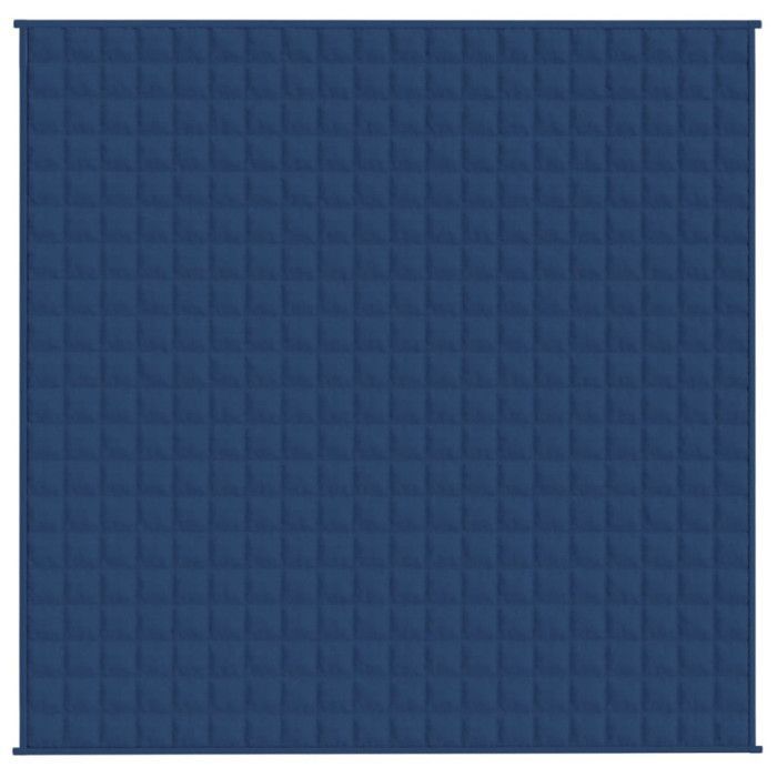 Manta con peso vidaXL azul 200x200 cm 9 kg Tela 350796
