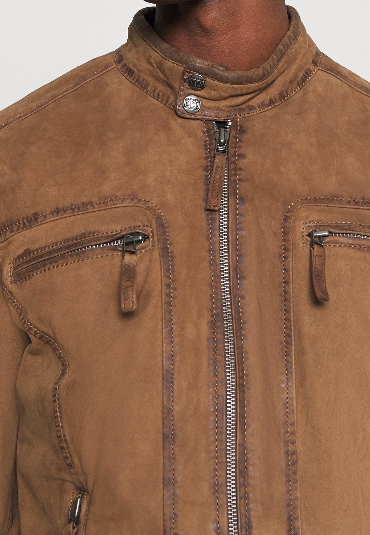 Veste en cuir Oakwood - camel
