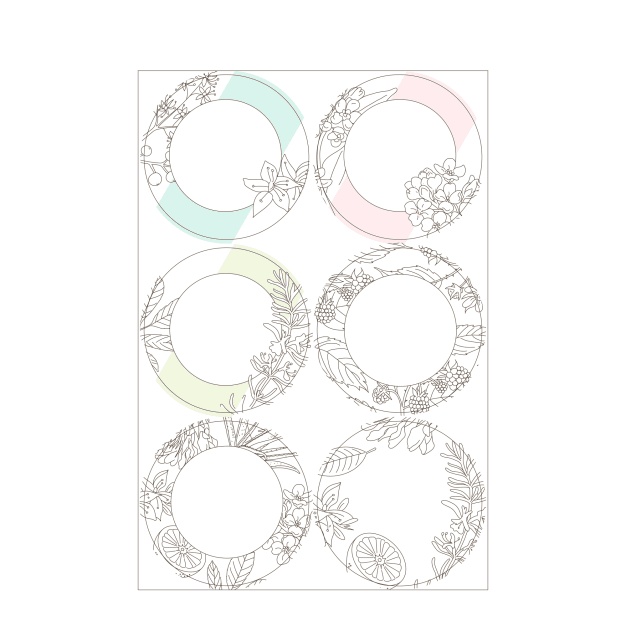 Grote ronde blanco etiketten, 6 cm (verpakking van 6)
