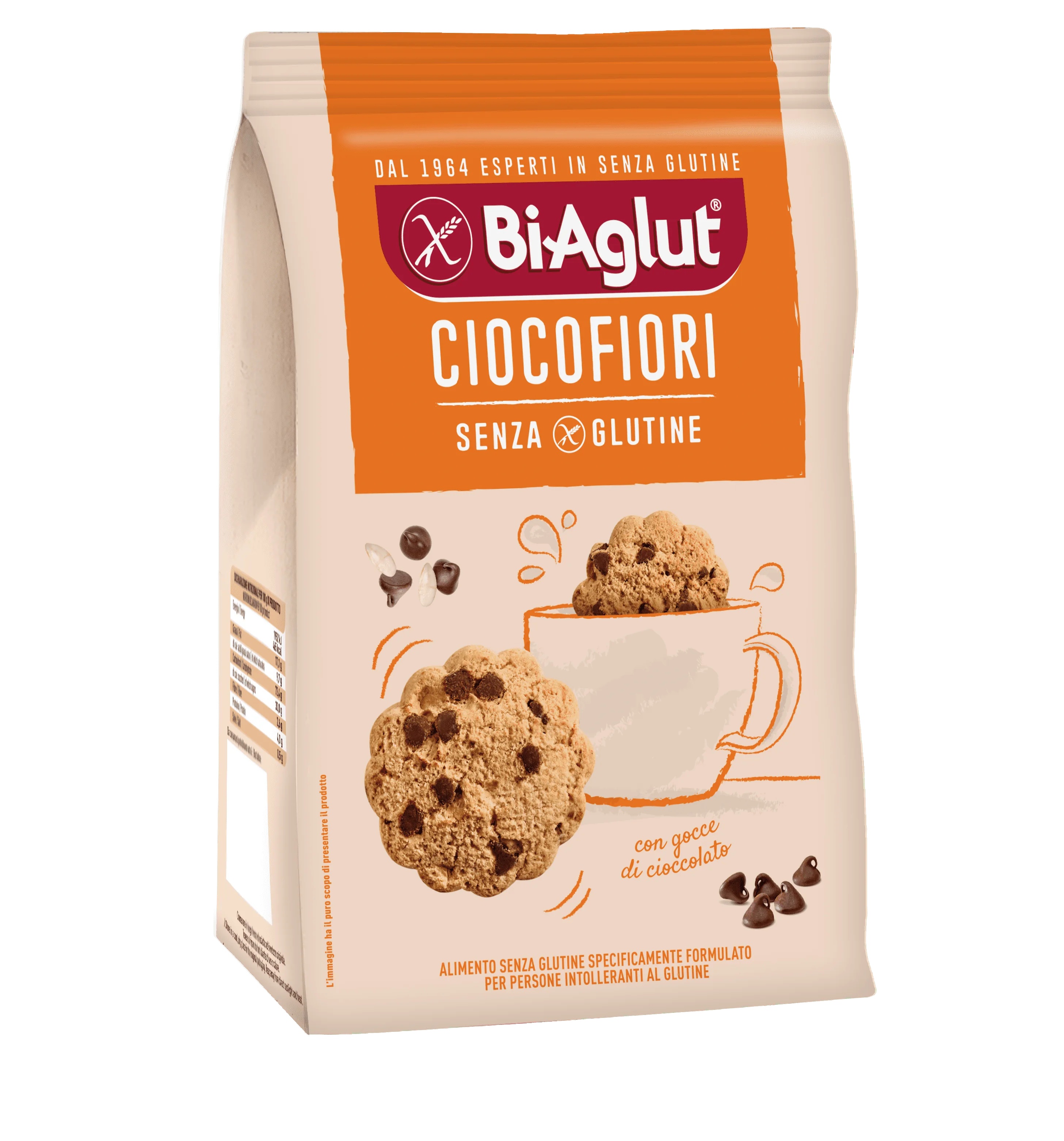 BIAGLUT Biaglut Cioco Fiori Biscuits sans gluten 200 g à emporter partout avec vous